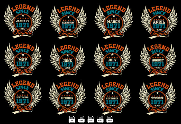 All 12 Months Tshirt Design