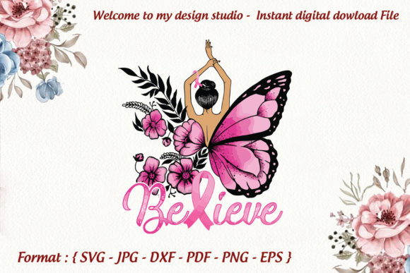 Believe Breast Cancer Svg