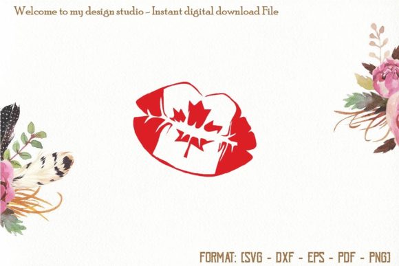 Canada Lip Svg, Canada Day Svg
