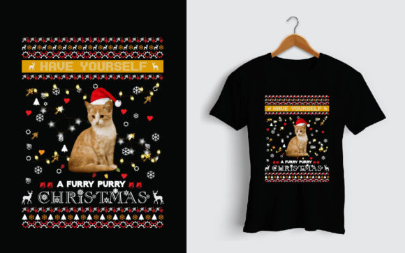 Cat Christmas T-Shirts Design