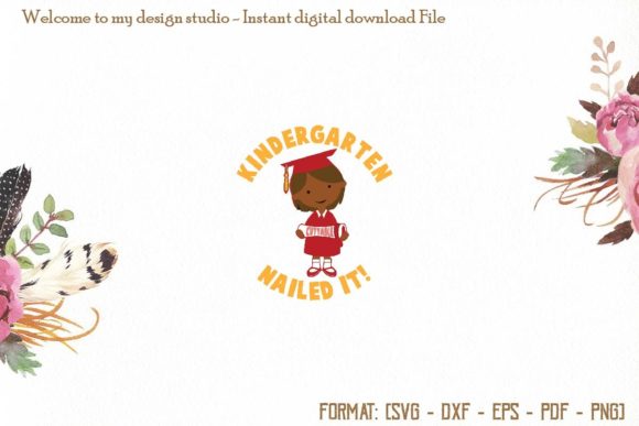 Kindergarten Nailed It Cute Girl Svg