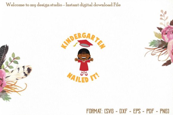 Kindergarten Nailed It Girl Svg