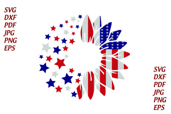Sunflower American Flag Independence Day